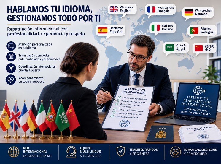 Gestión de trámites consulares y documentación en España Solicitar presupuesto urgente para repatriar un fallecido en España